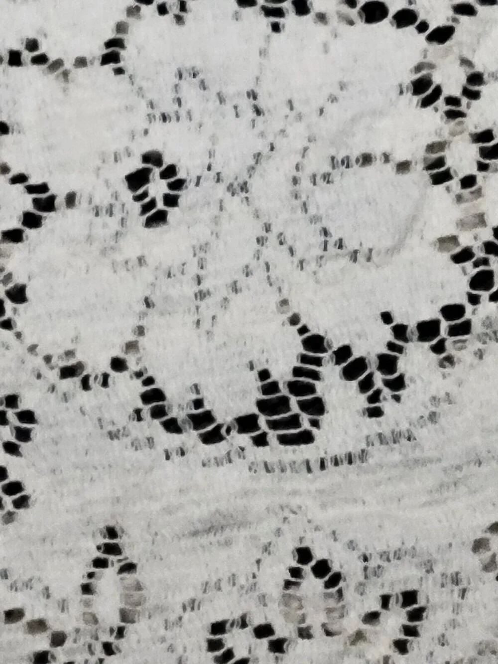 Ecru Lace TableclothPicot Edging Cottage Lacework 80x86 inch Vintage Staining